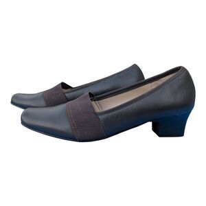 Mark Lemp Shoes Walking Craddles Logic Pumps Stretch Size 7.5 Brown Leather